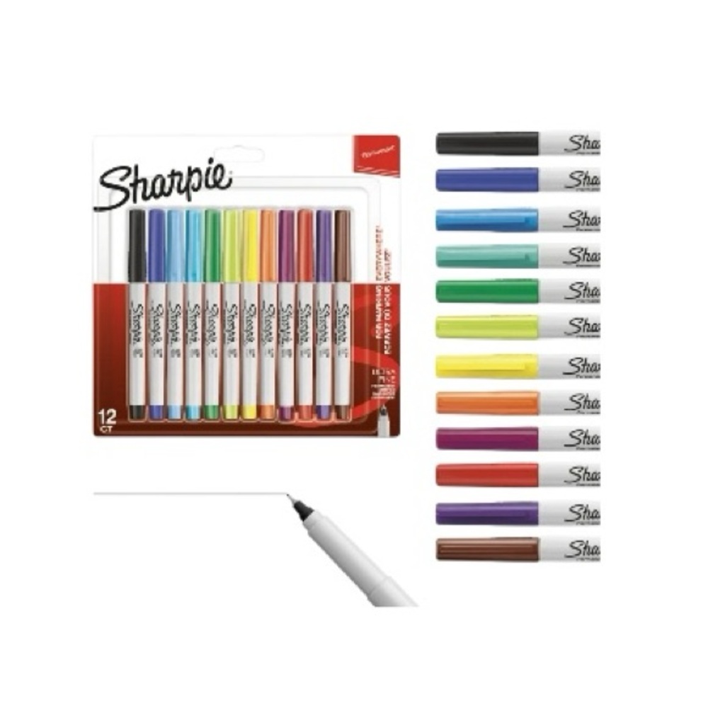 Sharpie Assorted Color Permanent Markers - Pack of 12 - Picture 8 of 8